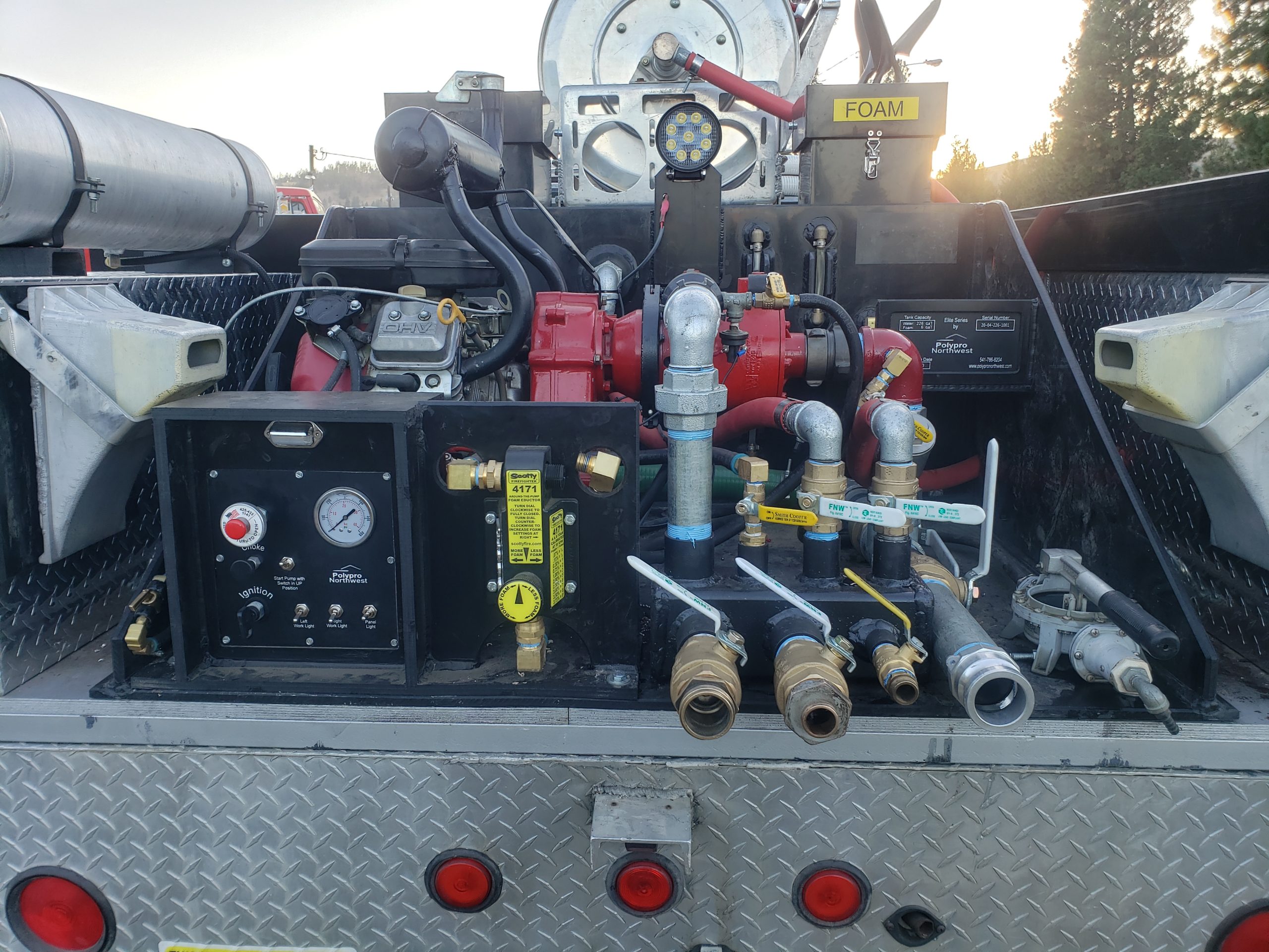 Tank mounted on truck